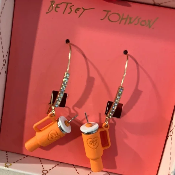 Betsey Johnson Stanley Tumbler Earrings - Picture 2 of 3